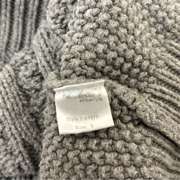 Elan Long Sleeve Pullover Sweater Womens S Gray Cable Knit Cotton Acrylic​ - Picture 5 of 5